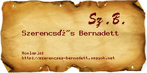 Szerencsés Bernadett névjegykártya